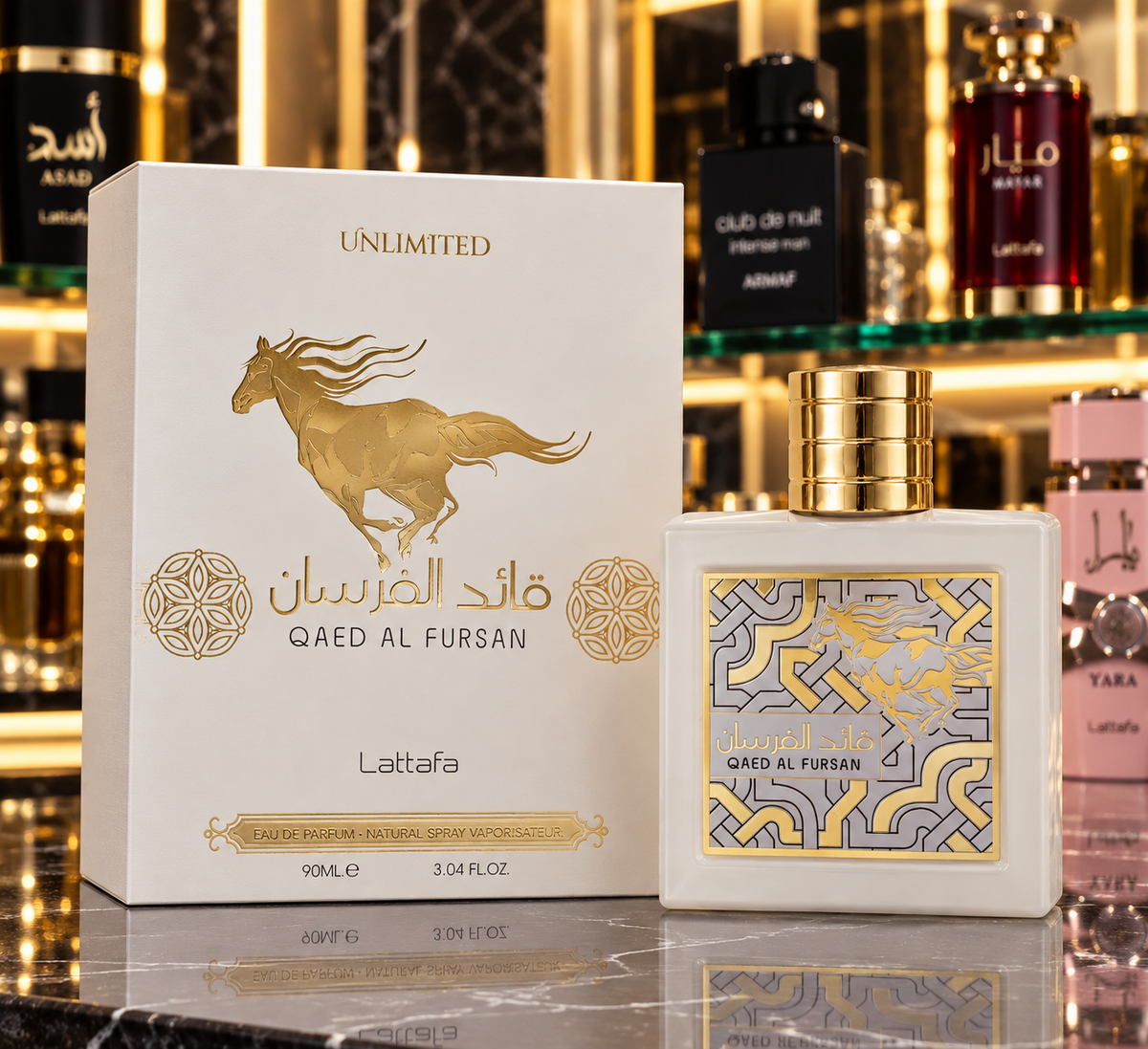Lattafa Qaed Al Fursan Unlimited 90 ml con caja